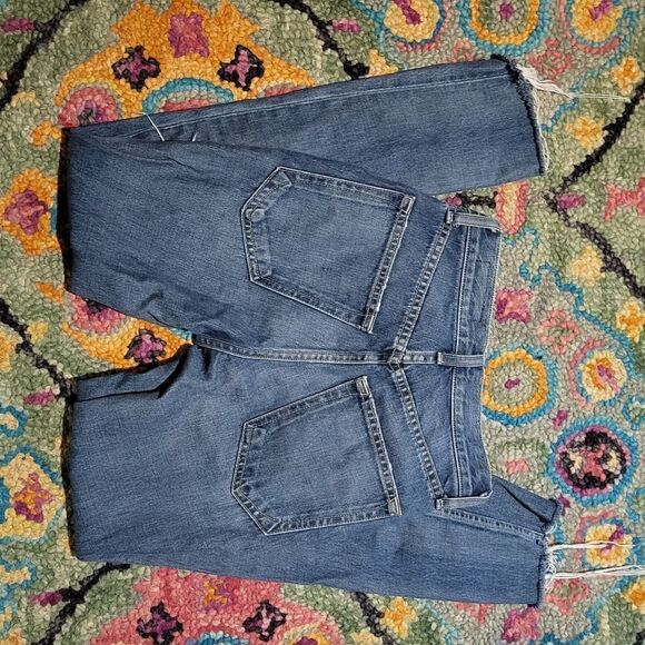 Rag & Bone Skinny Jeans Distressed Raw Hem Blue Women's 23 - Picture 4 of 5